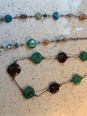 Handmade Green and Brown Beaded Necklace - Women Jewelry